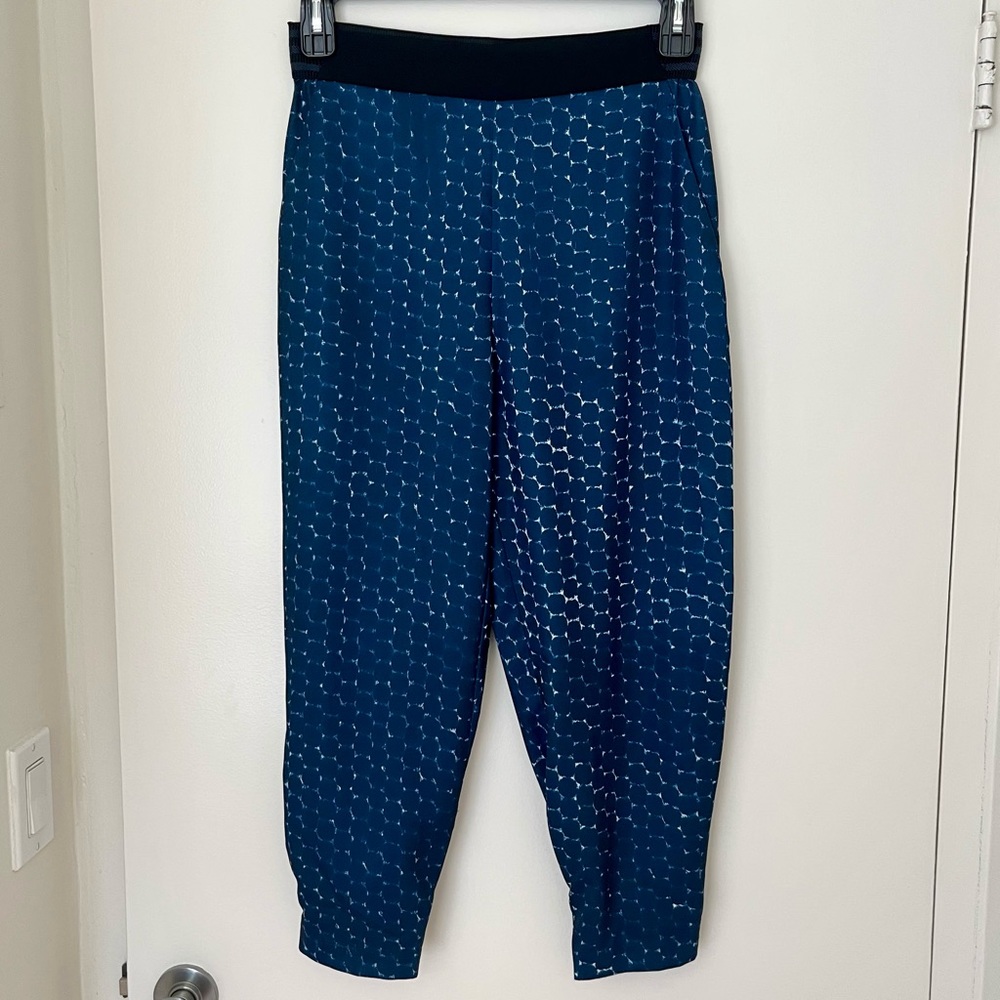 Jonathan Simkhai Blue Graphic Print Crop Joggers